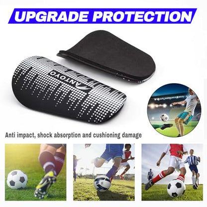 Mini Shin Guards Soccer Kids,Small Protective Gear with Fixed Straps - color: White Stars, size: S(H: 3.9 in,W: 2.4 in)