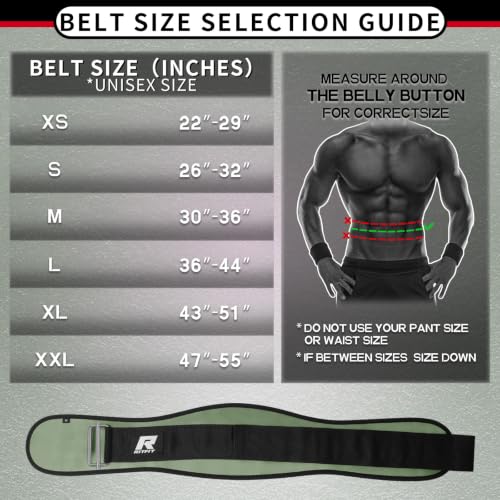 RitFit Weight Lifting Belt 6 Inch for Squats Deadlift Strength Training - color: Green, size: M(30"-36")