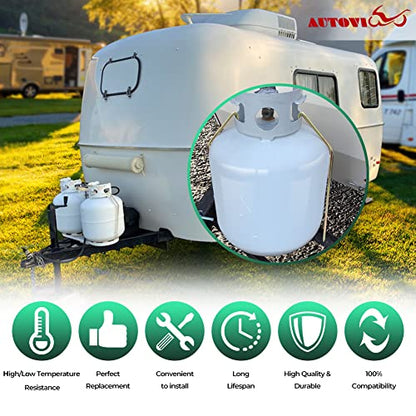 Camper RV Propane Tank 20Lbs Hold Down Bracket Holder Tank Hook Kit for RV Trailer Coleman Fleetwood Pop Up
