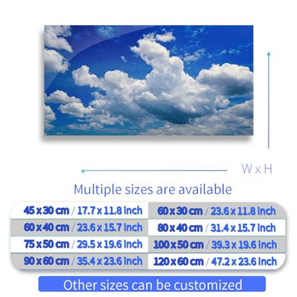 Aquarium Background Stickers - Sky Cloud Blue White - Fish Tank Reptile Terrarium Decor Poster (45 x 30 cm / (17.7 x 11.8 inches)) - size: 45 x 30 cm / (17.7 x 11.8 inches)