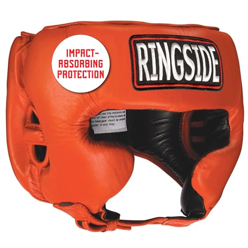 Ringside Competition-Like Boxing Headgear with Cheeks - color: Red, size: Large