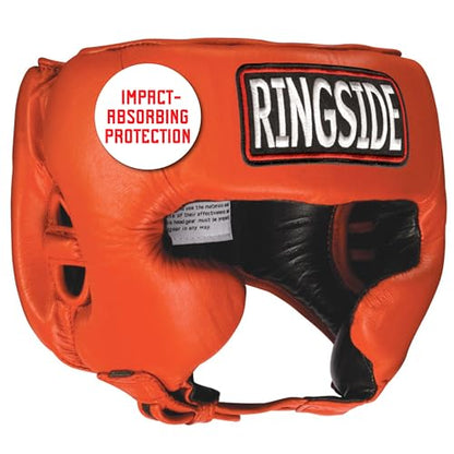 Ringside Competition-Like Boxing Headgear with Cheeks - color: Red, size: Large