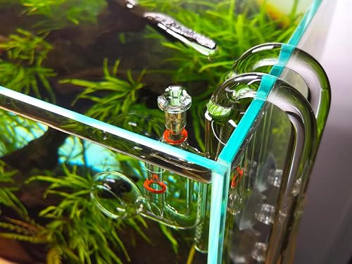 Glass Lily Pipe Spin Outflow with Surface Skimmer for Aquarium Planted Tank (13mm for 12/16mm (1/2'' i.d.) tubing) - size: 13mm for 12/16mm (1/2'' i.d.) tubing