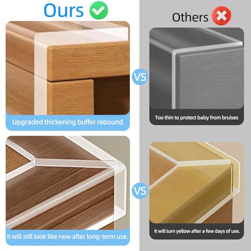 Clear Edge Protector Strip Sharp Edge Wrap Cover Tape,1.18 in x 13.12 FT,Self Adhesive Protective Bumper Guards for Cabinet Door Desk Glass Table Bed Furniture,Kitchen Countertop,Waterproof - size: 1.18in x 13.12FT