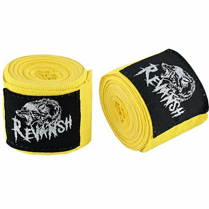 Sports 180-Inch Mexican Style Hand Wraps – Elasticated for Boxing, MMA, Kickboxing, Muay Thai & Martial Arts | Men & Women - color: Yellow