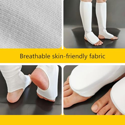 Insteps Foams Protections Leg Foot Protectors Shin Guards for Kickboxing, Muay Thai Training Insteps Protections Pad Martial Arts Shin Pad