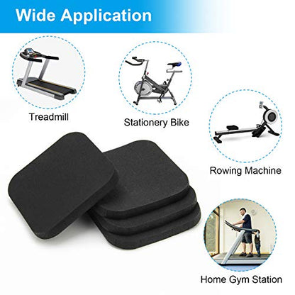 4Pcs Treadmill Mats, Coolrunner High Density Equipment Pads Noise Reduction