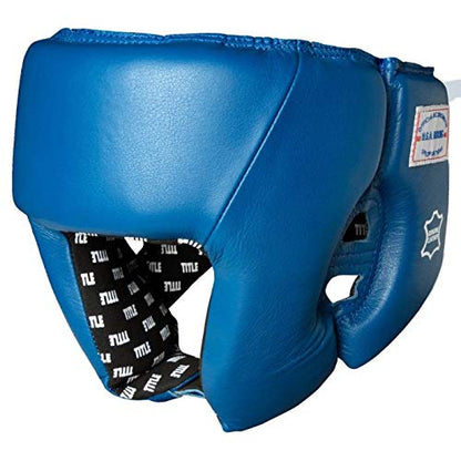 Title USA Boxing Amateur Competition Headgear (Open Face) - Boxing Headgear, MMA Gear, Headgear Boxing Sparring Taekwondo Karate, Boxing Head Gear, Sparring Headgear - color: Blank Blue, size: Large