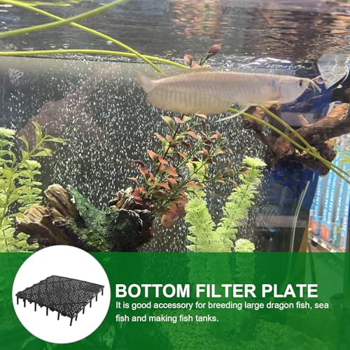 20pcs Fish Tank Undergravel Filtration System Fish 10 Gallon Tank Divider Fish Tank Stand Under Gravel Substrate for Black Fish Tank Bottom Grid