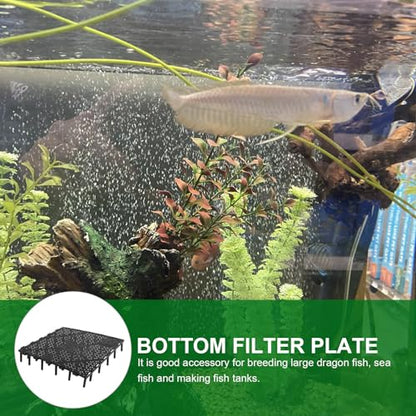 20pcs Fish Tank Undergravel Filtration System Fish 10 Gallon Tank Divider Fish Tank Stand Under Gravel Substrate for Black Fish Tank Bottom Grid
