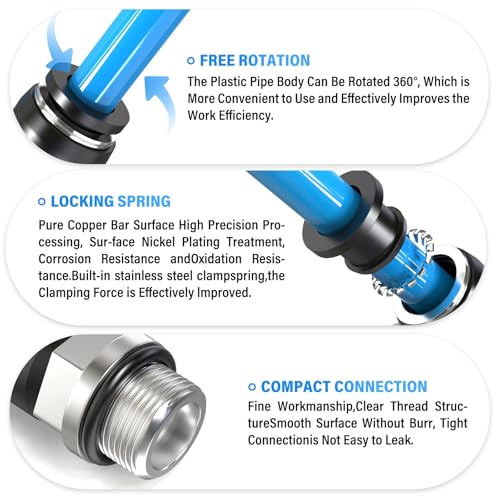 TAILONZ PNEUMATIC Male Elbow 4mm Tube OD x 1/8 Inch BSP 90 Push to Connect Fittings PL4-01 (Pack of 10) - size: 4mm OD 1/8''BSP