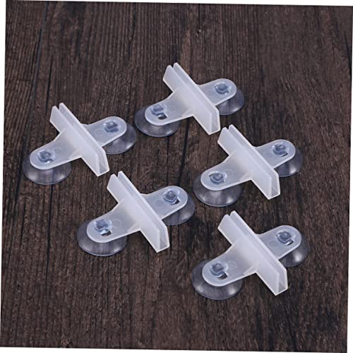 Happyyami 5pcs Aquarium Glass Suction Cup Purple Gravel for Aquarium Fish Aquarium Accessories Fish Tank Breeding Aquarium Divider Sucker Fish Tank Suction Cup Partition Clip White