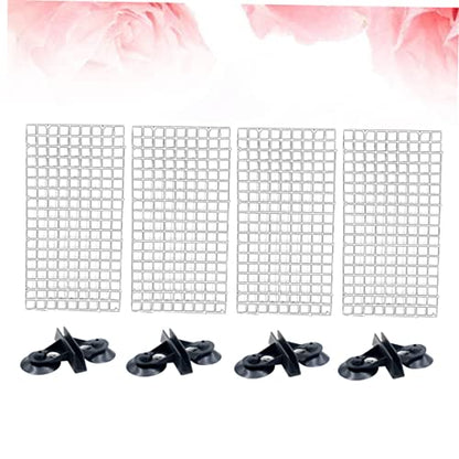 2sets Aquarium Divider Plate for Fish Tank Lattice Panel Spliced and Suction Cup Random Color
