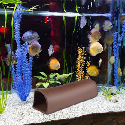 GLEAVI Ceramic Shrimp Shelter and Fish Hideaway Aquarium Breeding Tube for Fish Tank Decoration Large Ceramic Habitat Cave for Shrimp and Breeding
