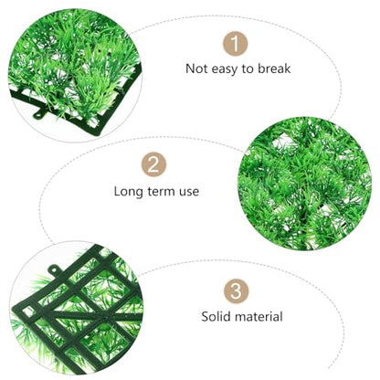 Abaodam Washable Artificial Grass Mat for Aquariums Lifelike Grass Carpet with Thick Base Safe Plastic Material Aquarium Decoration with Suction Cups