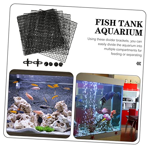 Abaodam 1Set Fish Tank Divider Plates Aquarium Isolation Nets with Suction Cups Panels for Fish Tank Partitioning and Filtration