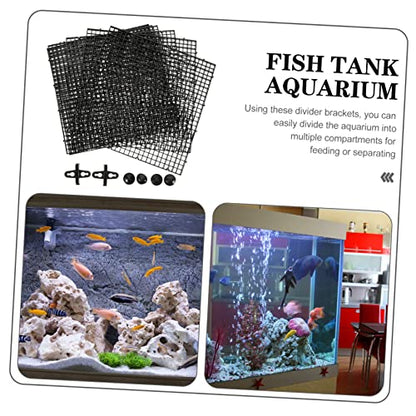 Abaodam 1Set Fish Tank Divider Plates Aquarium Isolation Nets with Suction Cups Panels for Fish Tank Partitioning and Filtration