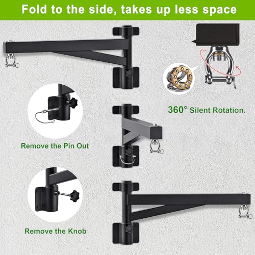 BeneLabel Heavy Bag Hanger for Punching Bag Beam Mount Hardware 360° Rotation Boxing Bag Ceiling Mount I-Beam Hanger for Hanging Heavy Punching Bags Wall Hangers - color: 61cm(24인치) 블랙 벽걸이 (전용)