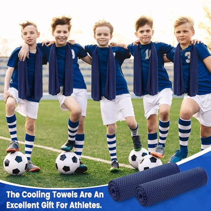 Hosuly 100 Pack Cooling Towels, 40"x12" - color: Dark Blue
