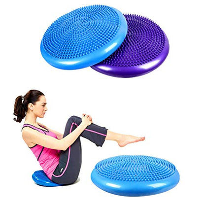 Haofy Inflatable Yoga Mat, PVC Balance Exercise Disc with Soft Flexible Material, for Fatigue Reduction and Health Improvement, 330mm x 330mm x 10mm - color: Pink