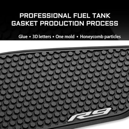 Fit For YAMAHA YZFR9 YZF R9 YZF-R9 2025 2026 Motorcycle PVC Non-Slip rubber side fuel tank pad YZF R9 Tank Pads Protector Stickers Decal Gas Knee Grip Traction Pad Side StickeR