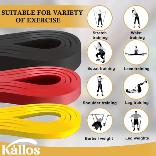 8-Piece Resistance Band Set for Home Workout with Pull-Up Assistance Loop and Booty Bands with Handles Ideal for Full-Body Strength Training Glute Activation and Stretching Fitness Kit