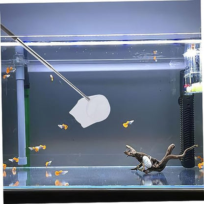Toddmomy 4pcs Small Telescopic Fish and Shrimp Net Heavy Duty Handle for Aquarium Cleaning and Debris Skimming Design for Ponds and Creeks