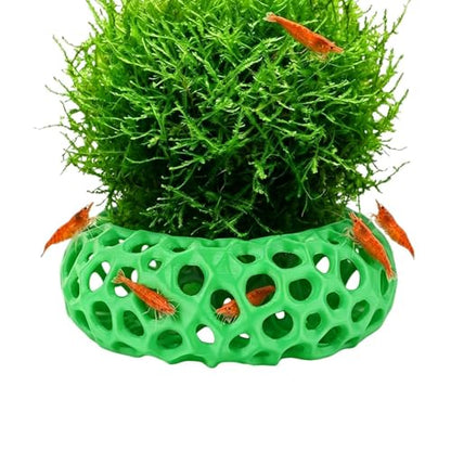 Shrimp Cave - anxlety Relief Secure Shelter, Round Hollow Design Fish Habitat, Submerged Breeding Tube Enclosure, Smooth Ceramic Material Hideaway | for Aquatic Pets Aquariums Tanks Betta Play Resting - color: Green