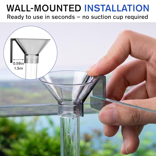 Shrimp Feeding Dish Acrylic Aquarium Fish Feeder Tube Kit Adjustable Shrimp Feeding Tube with Cleaning Brush and Floating Feed Ring Shrimps Tank Accessories for Fish Tank Aquarium (Clear)