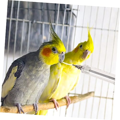 Sosoport 2sets Feeding Tube for Little Birds Parrot Hand Feeding Syringe Pet Feeder Use