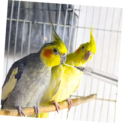 Sosoport 2sets Feeding Tube for Little Birds Parrot Hand Feeding Syringe Pet Feeder Use