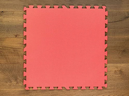 Square Brands Interlocking Gym Floor Tiles - MMA & Home Gym Puzzle Mats | 3/8" Thick Foam Exercise & Play Mat Tiles - size: 24"L x 24"W x 0.4"Th