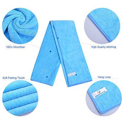 HOPESHINE Gyms Towels for Men & Women Microfiber Exercise Fitness Home Absorbent Sweat Yoga Towels Sports Towels Soft Fast Drying 16inch x32inch 3-Pack - color: Light Blue 3-pack