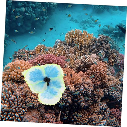 SUPVOX Artificial Water Grass Aquarium Decor Realistic Simulation Aquatic Plants Model for Fish Tank Landscape Decoration Blue Silicone Water Plant Adornment Safe Non Toxic