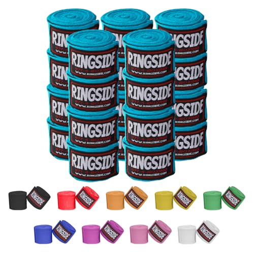 Ringside Mexican Style Boxing Hand Wraps 180" - color: Electric Blue, size: 10 Pairs