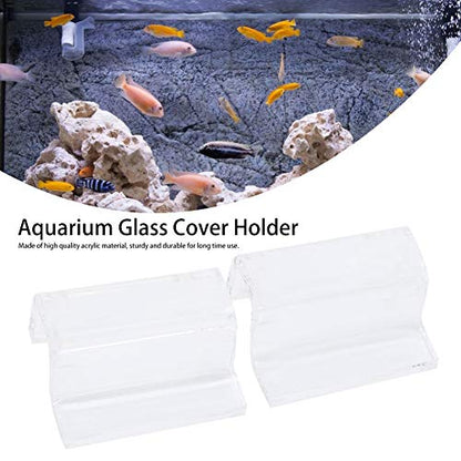4Pcs Aquarium Glass Cover Holder, Fish Tank Glass Cover Support, Rimless Aquarium Lid, Suitable for All Kinds of Open Fish Tanks