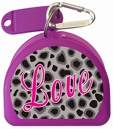Mouth Guard, Retainer, Mouthguard Case - Cheetah - color: Purple