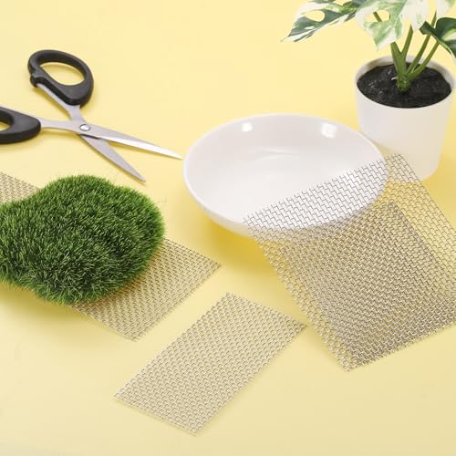 uxcell Aquarium Wire Mesh Pad, Stainless Steel Aquatic Moss Net Fish Tank Net for Moss Plants Decoration