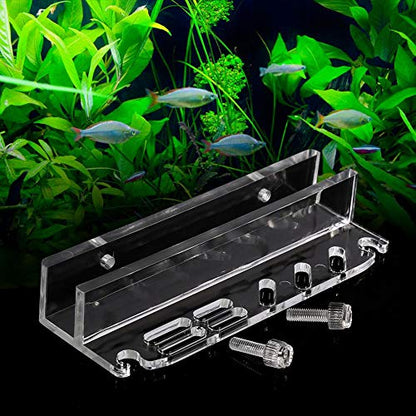 Fdit Acrylic Aquarium Fish Water Plant Scissor Scraper Spatula Maintenance Holder Storage Rack for Home Accessories