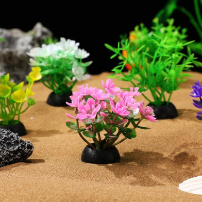 Toyvian Artificial Aquarium Plants 20PCS Plastic Aquarium Plants Mixed Styles for Fish Tank Decor | Betta Fish Tank Accessories Universal Fake Water Grass Decorations for Freshwater Tank