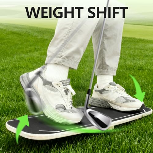 Golf Pressure Plate, Golf Weight Shift Board, Teaching Tool for Club Practice & Drills, Golf Swing Trainer, Improve Balance & Accuracy, Golf Training Aid for Increased Power & Swing Rhythm