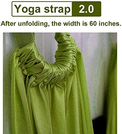 Yoga Fitness Stretching Strap, Adjustable Leg Stretcher Back Bend Assist Trainer, Improve Leg Waist Back Flexibility Home Gym Equipment for Rehab Pilates Ballet Cheerleading Splits Gymnastics - color: black