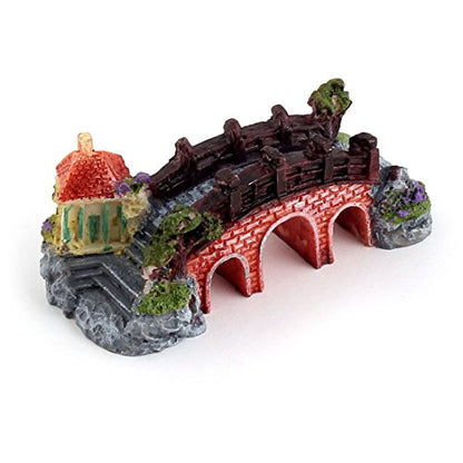 Ruilogod Resin Aquarium Fishbowl 3 Holes Bridge Shaped Emulational Decoration Landscaping (id: ded 0e2 02f e7c 46b