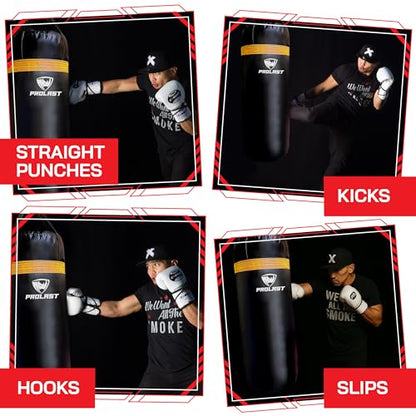 Punching Bag for Experienced and Beginners, Boxing, MMA, Martial Arts, Muay Thai Training Equipment, Hanging, 3ft, 50 lbs, Rhino Logo - color: Yellow, size: Unfilled