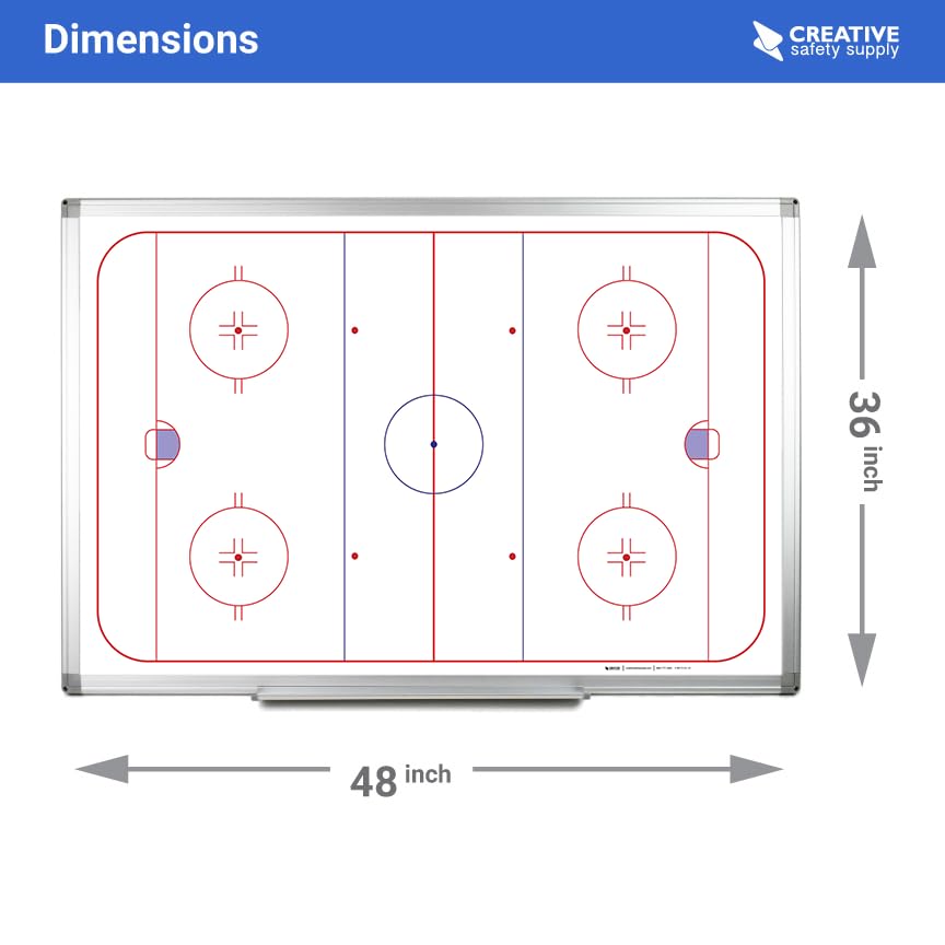 Hockey Playboard Whiteboard 48" x 36" - size: 48" x 36"