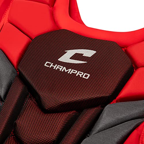 Champro Optimus Pro Plus Chest Protector - color: Scarlet, size: Intermediate (15.5")