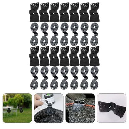 Artibetter 30pcs Reusable Mesh Buckle and Film Clip for Garden Greenhouse, Non-slip Agricultural Net Clamp Set and Square Clips for Sunshade and Bird Net Fixing