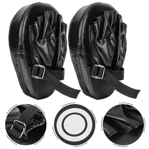 Zerodeko 2pcs Curved Muay Thai Hand Pads Boxing Focus Mitts with Five Digit Hold Ergonomic Design for Punching Strike Shield Sparring Training Taekwondo Kickboxing