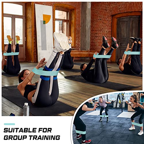 12 Pcs Fabric Resistance Bands for Working Out Non-Slip Booty Exercise Loop Bands for Women Men Glutes Hip Thigh Butt Yoga Pilates Fitness Gym, Light Medium Heavy - color: Green, style: Light Resistance