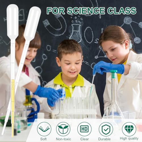 25 Pack 1ML Plastic Droppers – Disposable Pipettes for Essential Oils, Labs & DIY | Leakproof, Accurate Scale, Strong Suction | Science, Art, Healthcare